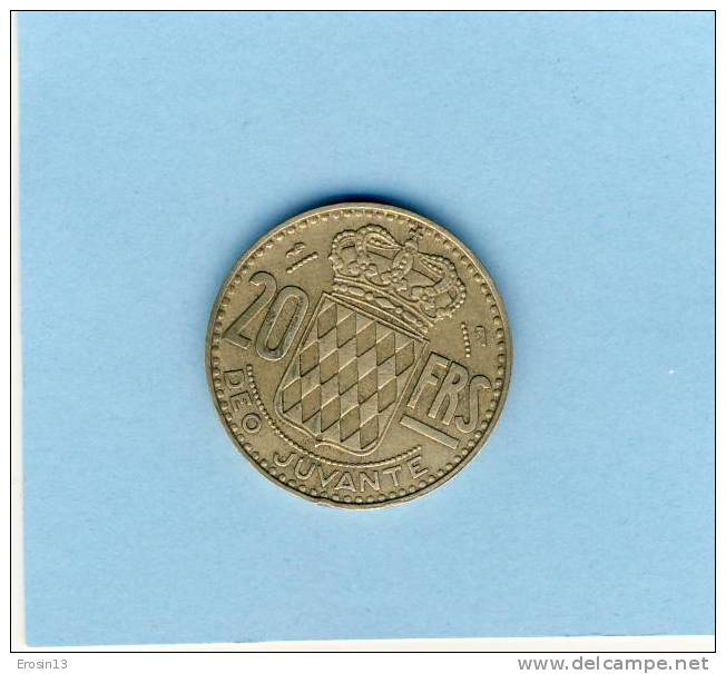 MONNAIE - MONACO -  1950 - Monaco - 20 Francs Rainier III, état TB - 1949-1956 Old Francs