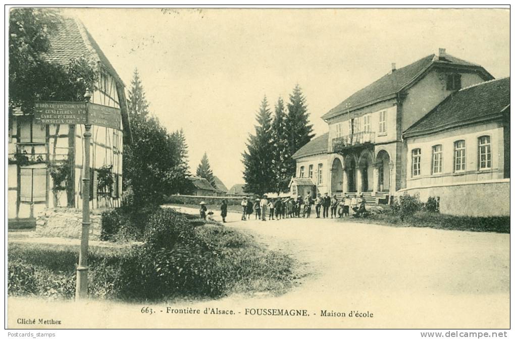 Foussemagne, Maison D`ecole, 1912 - Elsass