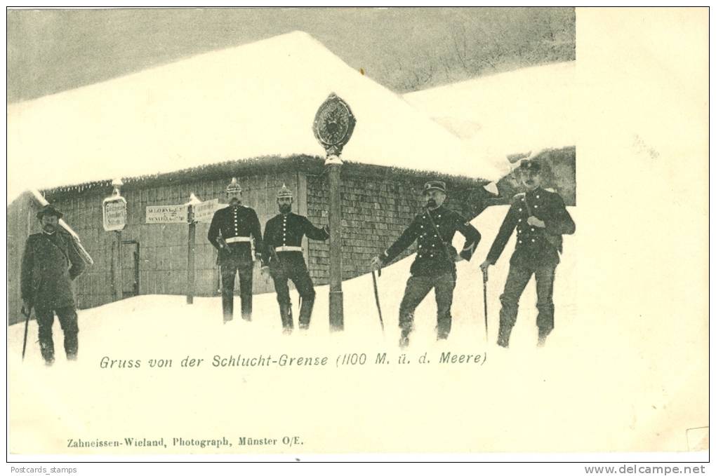 Gruss Von Der Schlucht Grenze, Deutschland-Frankreich, Um 1910 - Elsass