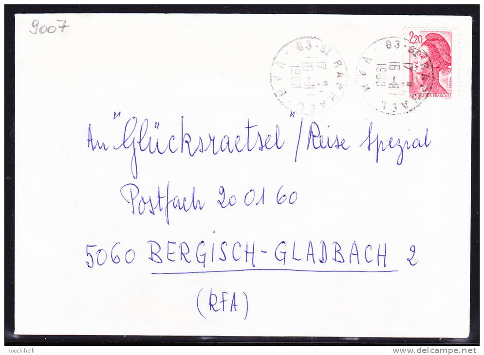 16.11.1988   -  Bedarfsbeleg, Gelaufen Von St. Raphael Nach Bergisch Gladbach / D  -  Siehe Scan (fr 9007) - Covers & Documents