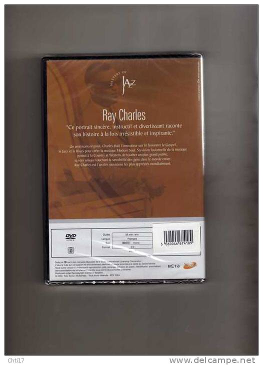 THE STORY OF JAZZ COLLECTION " RAY CHARLES " NEUF SOUS CELLO Collection Archives Inedites Matthew Seig - DVD Musicaux