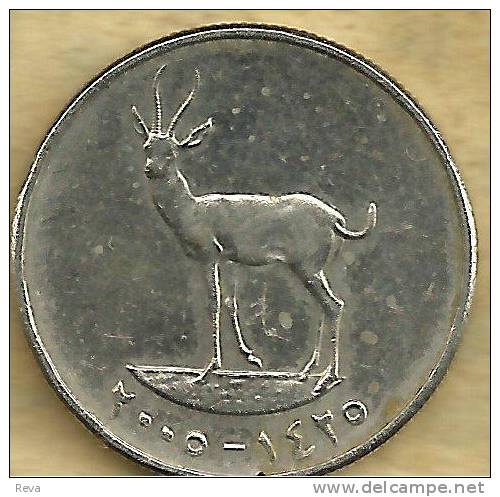 UNITED ARAB EMIRATES 25 FILS INSCRIPTIONS FRONT ANIMAL  BACK 2005-1425 VF READ DESCRIPTION CAREFULLY !!! - Emiratos Arabes