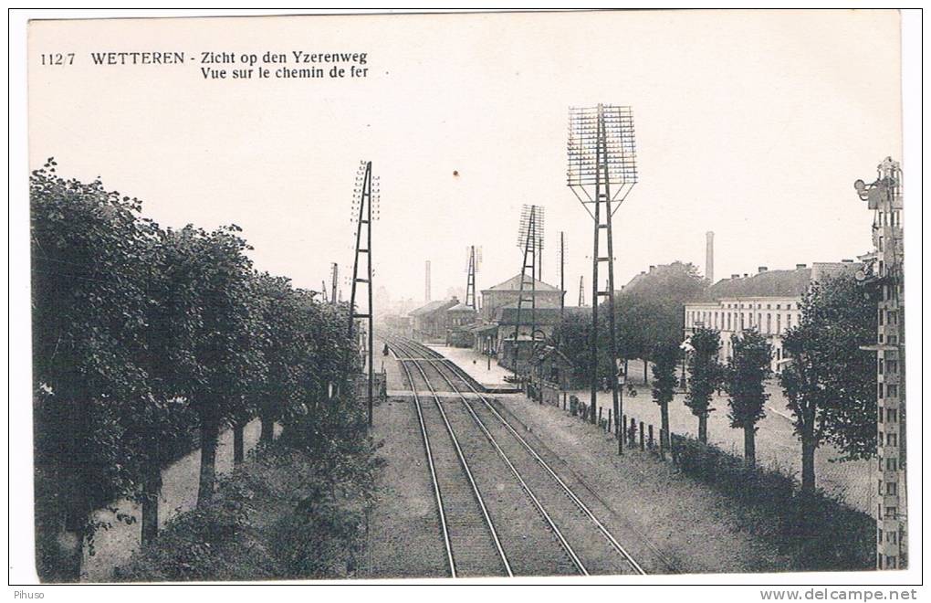 B3786     WETTEREN : Vue Sur Le Chemin De Fer - Wetteren