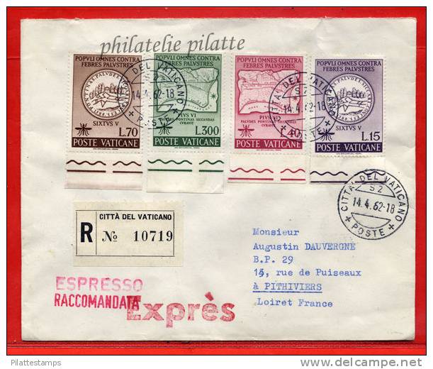 VATICAN LETTRE RECOMMANDEE DU 14/04/1962 DU VATICAN POUR PITHIVIERS FRANCE COVER - Machines à Affranchir (EMA)