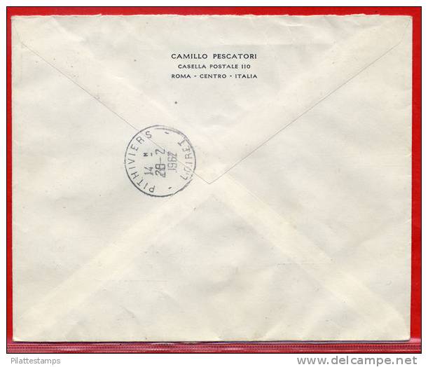 VATICAN LETTRE RECOMMANDEE DU 26/02/1962 DU VATICAN POUR PITHIVIERS FRANCE COVER - Frankeermachines (EMA)