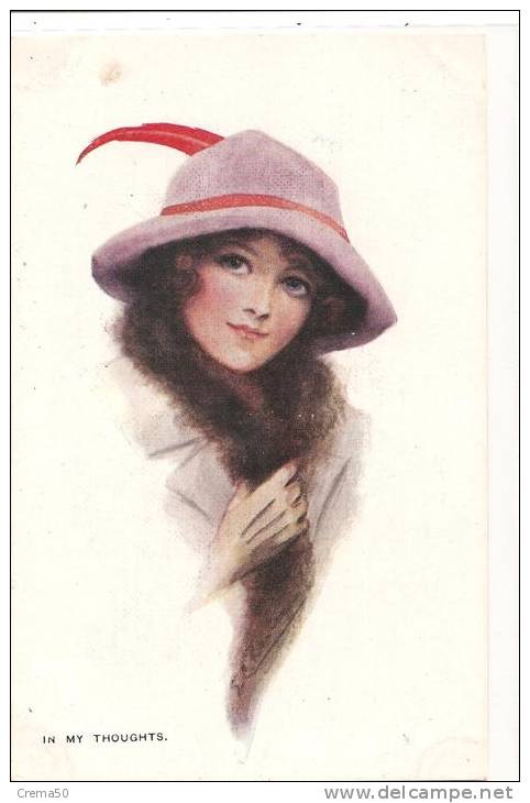 Illustrateur - FEMME AU CHAPEAU - In My Thoughts - Femmes