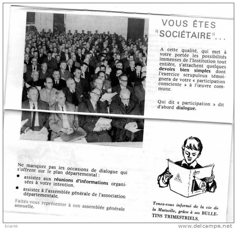 Mémento Du Mutualiste De 1967, Mutuelle Assurance Auto Instituteurs De France, Avec La Carte De Sociétaire Et Son étui - Bank & Insurance