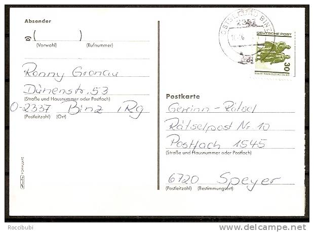 DDR - Ganzsache/Postkarte - Siehe Scann - Other & Unclassified