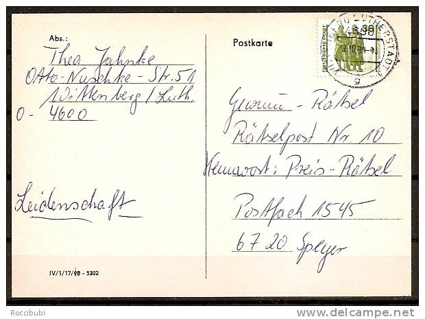 DDR - Ganzsache/Postkarte - Siehe Scann - Other & Unclassified