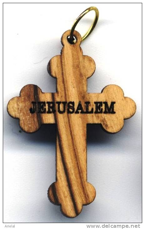 Olive Wood Cross Made In Jerusalem - Religión & Esoterismo