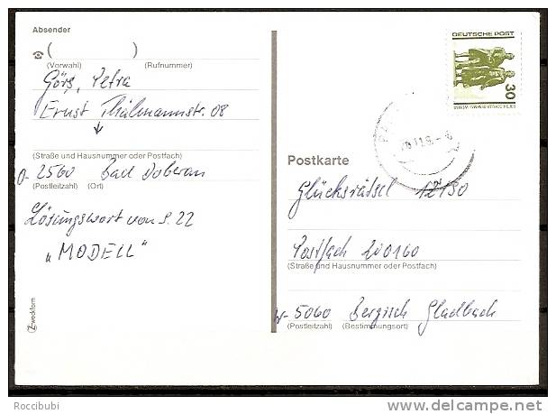 DDR - Ganzsache/Postkarte - Siehe Scann - Otros & Sin Clasificación