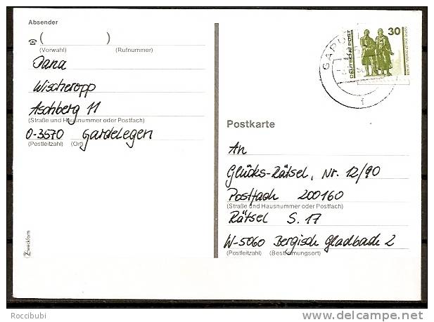 DDR - Ganzsache/Postkarte - Siehe Scann - Otros & Sin Clasificación