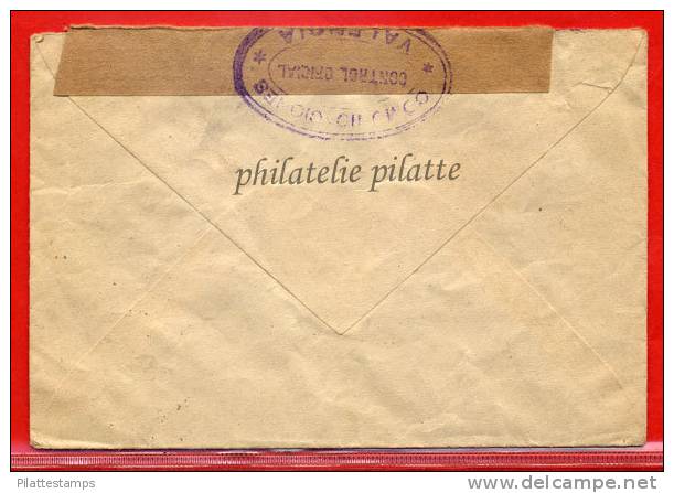 ESPAGNE LETTRE CENSUREE DE 1937 DE ALMERIA POUR PITHIVIERS FRANCE COVER - Republicans Censor Marks