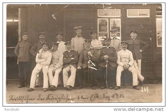 Militär Postkarte Von 1906 - Personen
