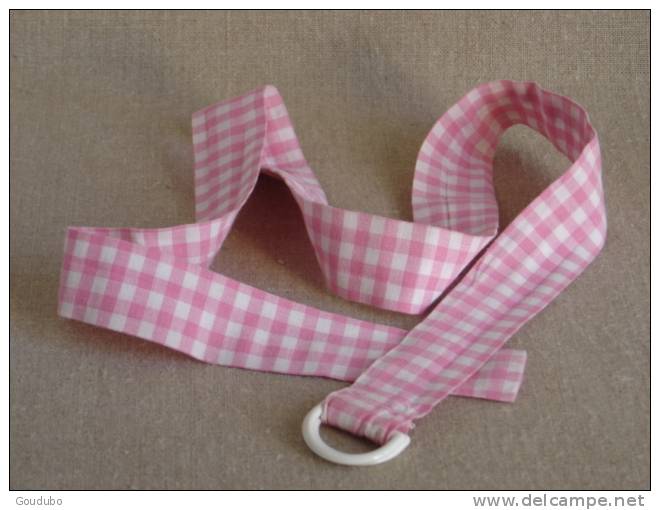 Ceinture De Coton Vichy Rose, Année 50-60. Voir Photos. - Ceintures & Boucles