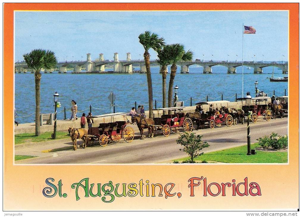 ST. AUGUSTIN FLORIDA - A Colorful Carriage Is One Of The Modes Of Transportation For Sightseeing In Our Nation´s - S-2 - St Augustine