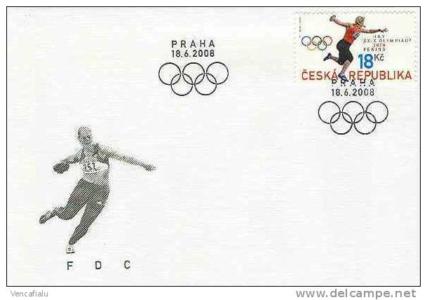 Czech Republic 2008 - Olympic Games In Beiing, FDC - FDC