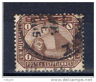 ET+ Ägypten 1888 Mi 36 Pyramiden Und Sphinx - 1866-1914 Khédivat D'Égypte