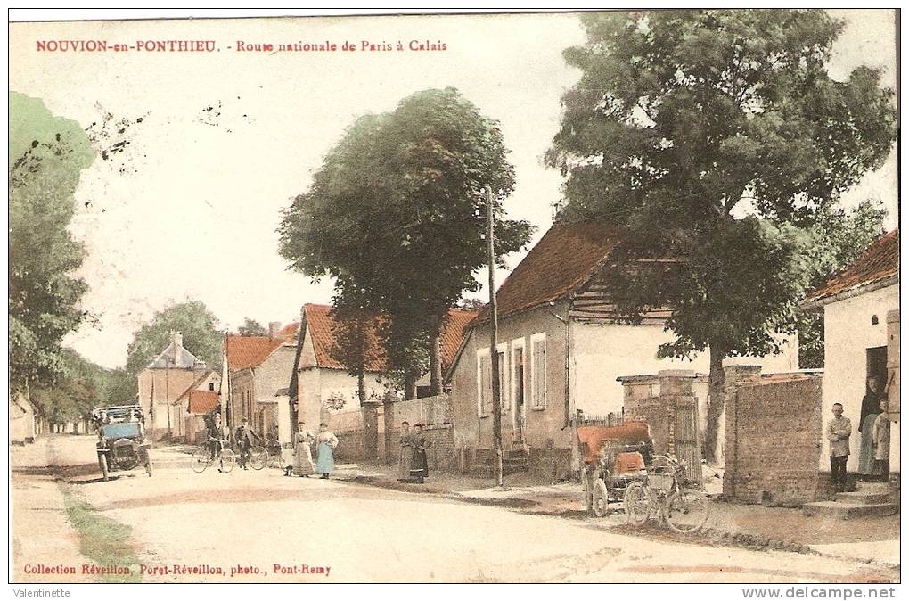 80 NOUVION-en-PONTHIEU -Route Nationnale De Paris à Calais 1911 - Nouvion