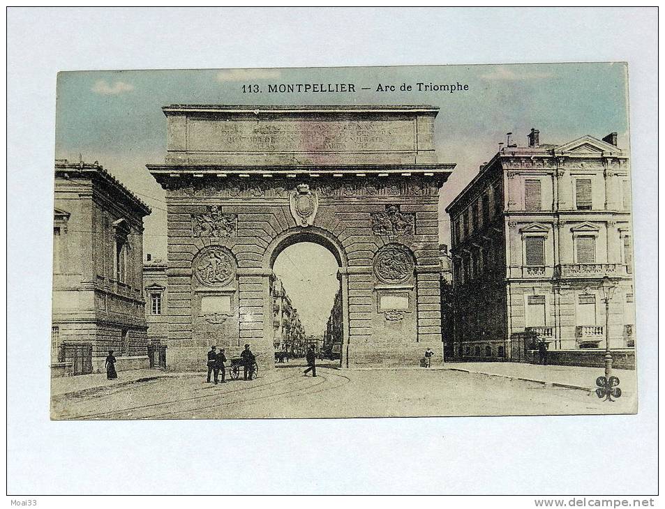 Carte Postale Ancienne : MONTPELLIER : Arc De Triomphe , Animé - Montpellier