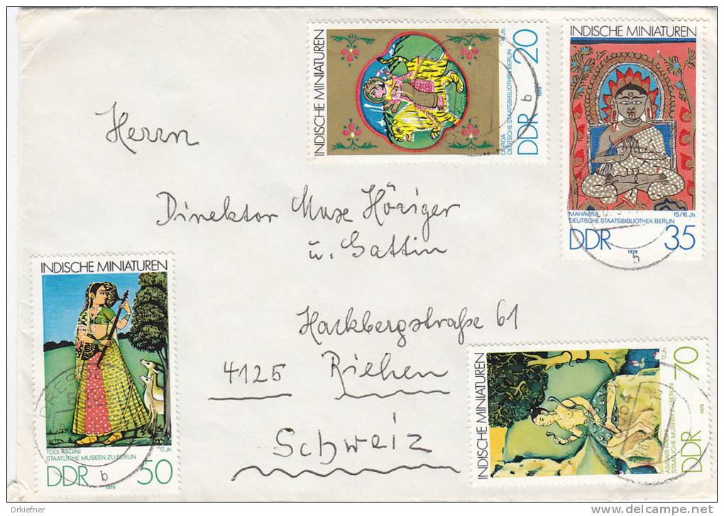 DDR  Brief 2405, W Zd 409, 2418-21 MiF, Stempel: Dresden 228679, Bedarfsbrief In Die Schweiz - Se-Tenant