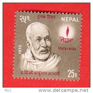 Népal - YT N°254 ** (MNH) Luxe  - Babu Ram Acharya - Népal