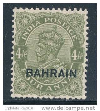 BAHRAIN 1935 KING GEORGE V WITH "BAHRAIN" OVPT FRESH VF MNH - Bahrain (1965-...)