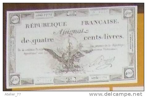 France -   Assignat De 400 Livres - Fictif  -   Fantaisie - Neuf - Specimen