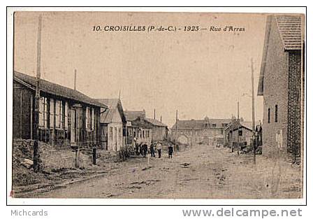 CPA 62 CROISILLES - 1923 - Rue D Arras - Croisilles