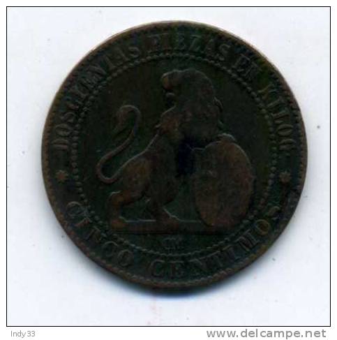 - ESPAGNE 1870 . 5C. - First Minting