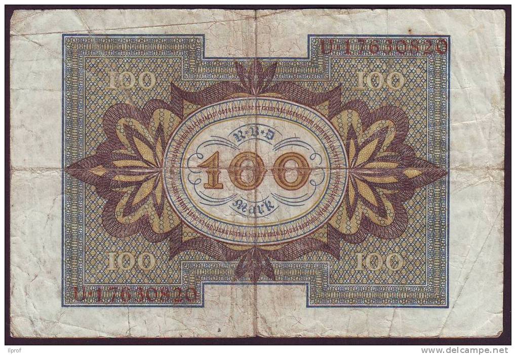 Germania Banconota 100 Mark Anno 1920 Circolata Serie U - 100 Mark