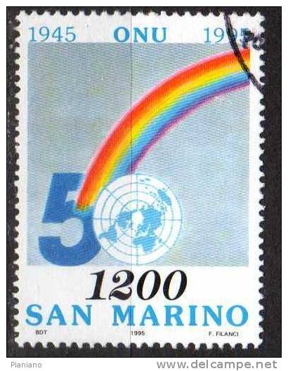 PIA  - SAN  MARINO  -  1995  : 50° Dell' ONU  (SAS  1451) - Gebruikt