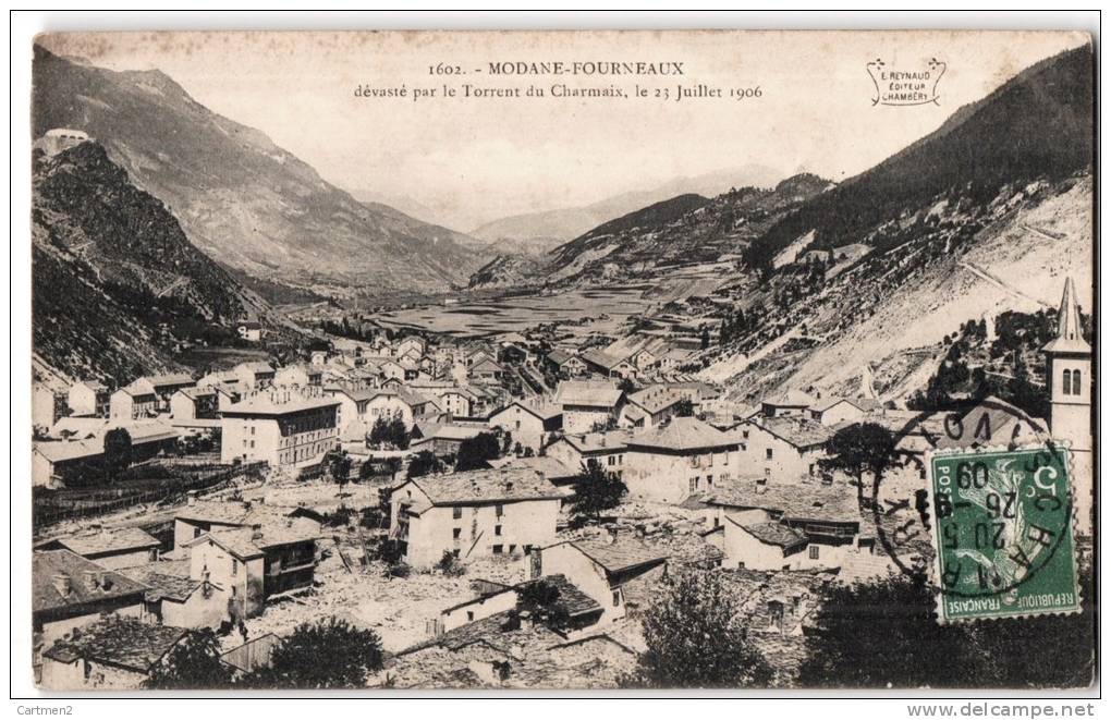 MODANE-FOURNEAUX DEVASTE PAR LE TORRENT DU CHARNAIX 23 JUILLET 1906 CATASTROPHE SAVOIE - Modane