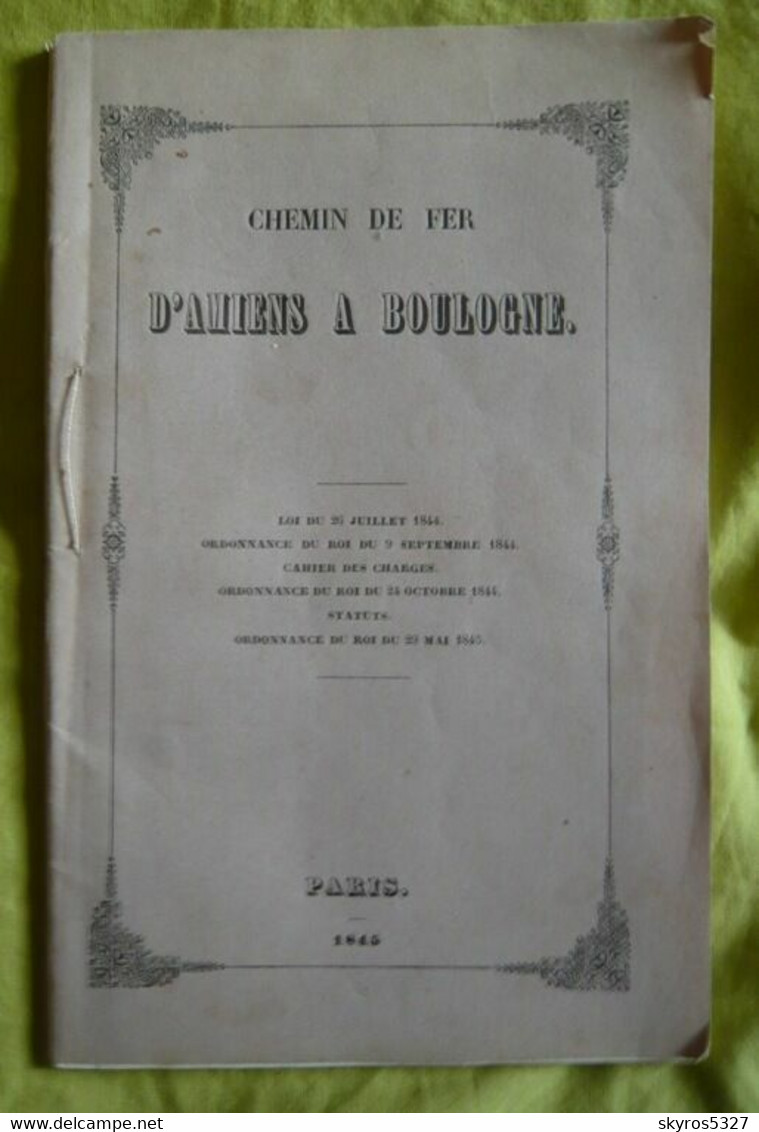 Chemin De Fer D'Amiens à Boulogne - Ferrocarril & Tranvías