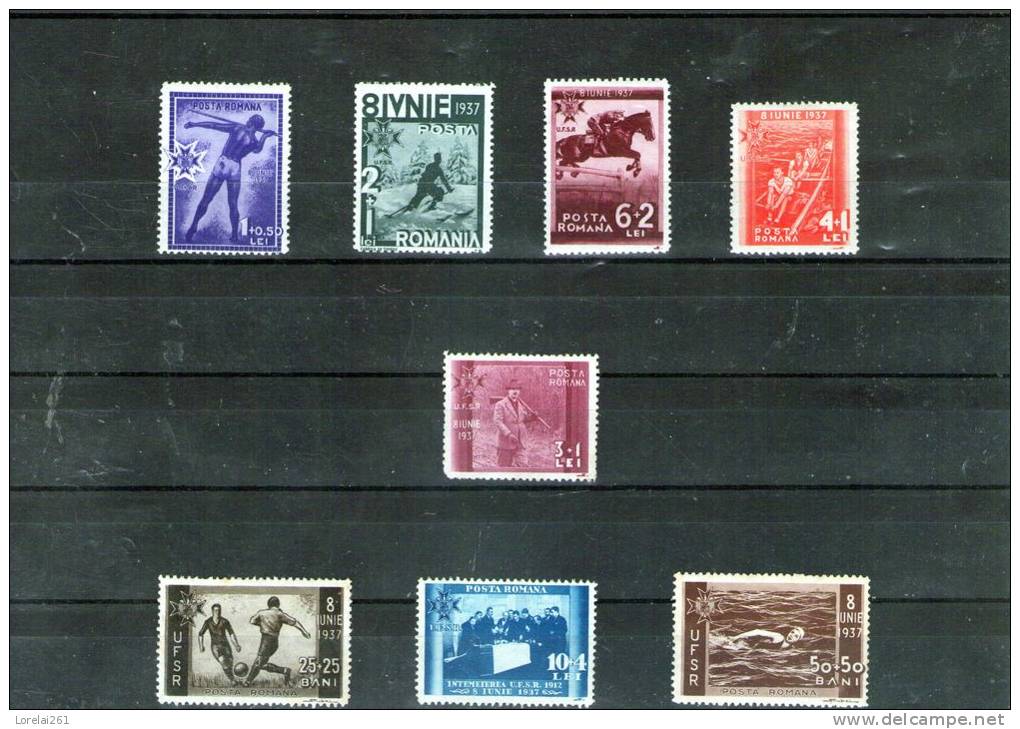 1937 -  7 Anniv. U.S.F.R.  Mi No 528/535 Et Yv No 515/522  MNH - Neufs