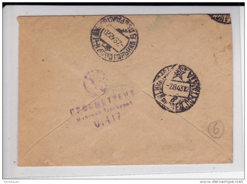 1943 - ENVELOPPE Avec CENSURE MILITAIRE Pour GORKI (NIJNI NOVGOROD) - Lettres & Documents