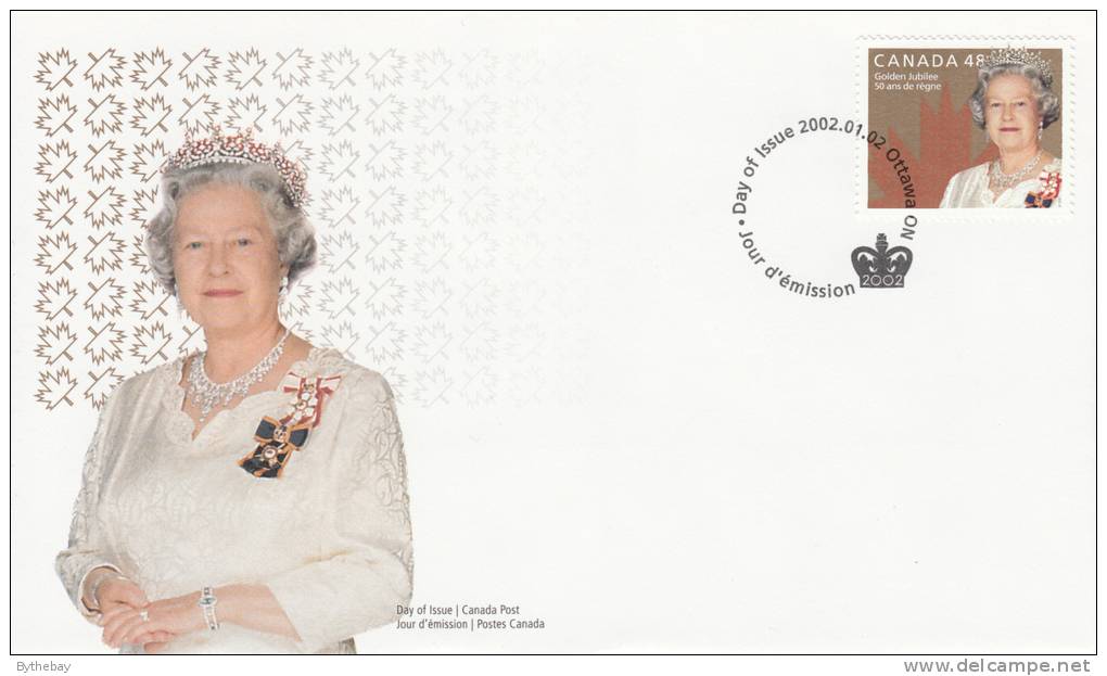 Canada FDC Scott #1932 48c Queen Elizabeth II Golden Jubilee - 2001-2010
