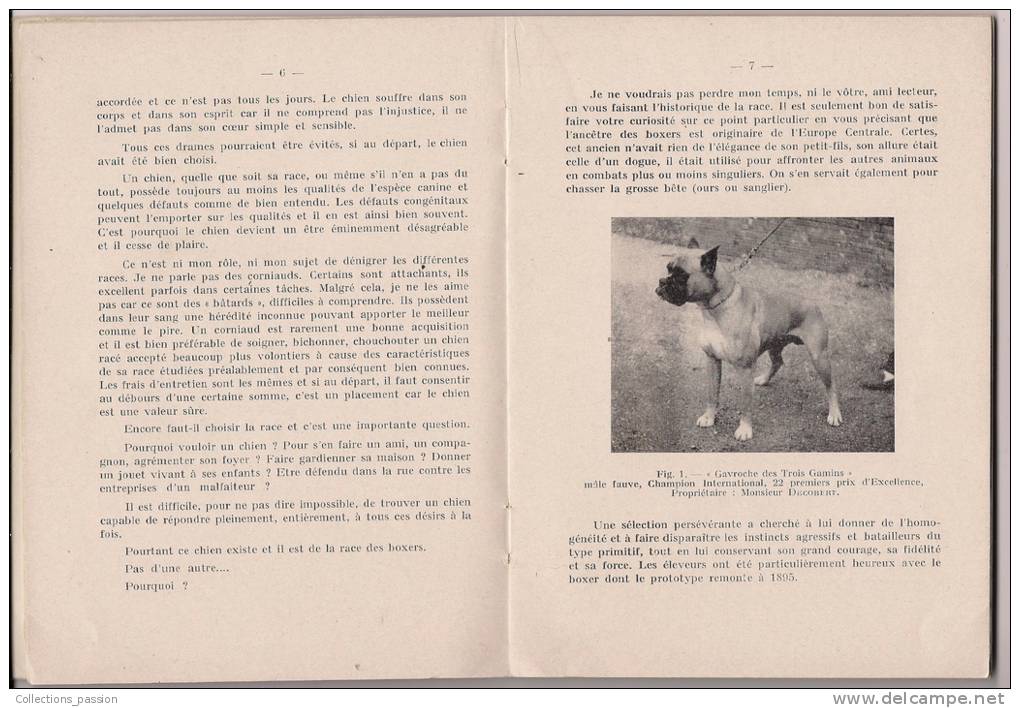 Livre , Calin Et Bon... Brave Et Franc... Voici LE BOXER , 1961 , 64 Pages , 4 Scans , Frais : 3€ - Animali