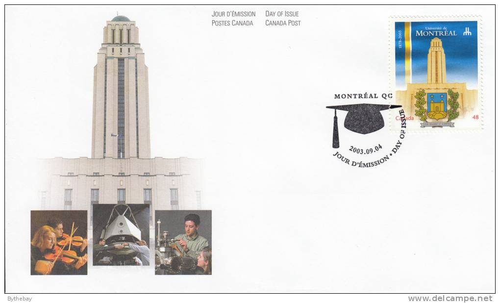 Canada FDC Scott #1977 48c Universite De Montreal - 2001-2010