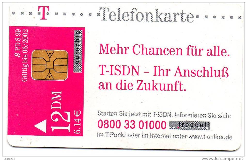 TELECARTE T 12 DM - T-ISDN 08/99 - [2] Prepaid