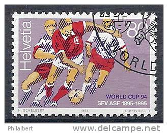 CH855 - Timbre Suisse Pour La Coupe Du Monde 1994 Aux Etats-Unis Obl. 1er Jour - 1994 – USA