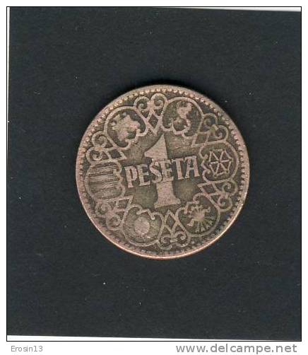 MONNAIE - ESPAGNE - 1 PESETAS 1944 - RARE - 1 Peseta