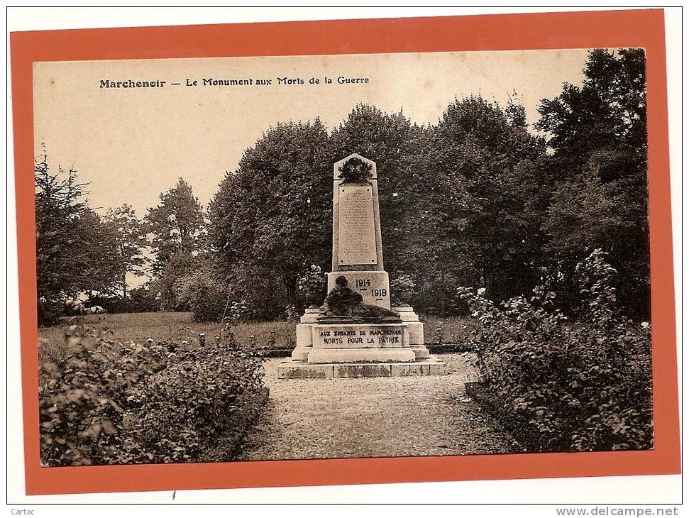 D41 - MARCHENOIR - LE MONUMENT AUX MORTS DE LA GUERRE - En L'état Petites Taches Voir Scan - Marchenoir