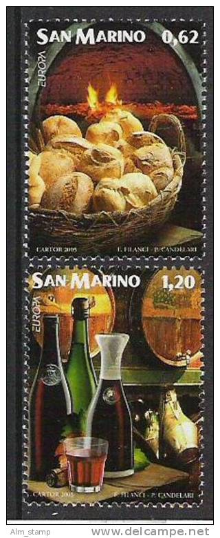 2005 San Marino Yv 1985-6 Mi. 2192-3**MNH  Europa - 2005