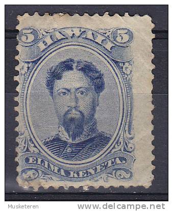 United States Possessions Hawaii 1882 Mi. 29y     5 C King König Kamehameha V. MH* (2 Scans) - Hawaii