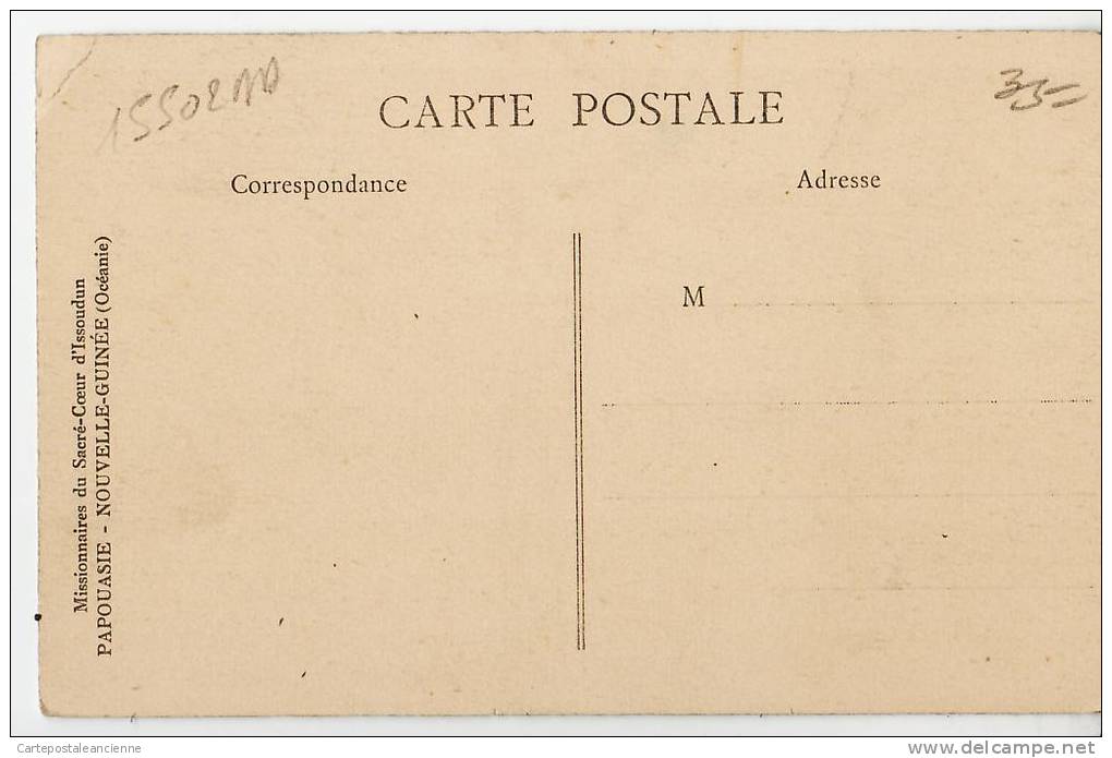 Papouasie Nouvelle Caledonie Guinée CAMP De BROUSSE Ethnic Oceanie 1920s Missionnaires Sacre Coeur ISSOUDUN Indre CPDOM - Papua New Guinea