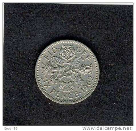 MONNAIE - ANGLETERRE - 6 PENCE 1962 - H. 6 Pence