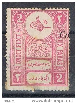 Sello Fiscal 2 Paras Rosa. Droit Fixe. TURQUIA º - Timbres-taxe