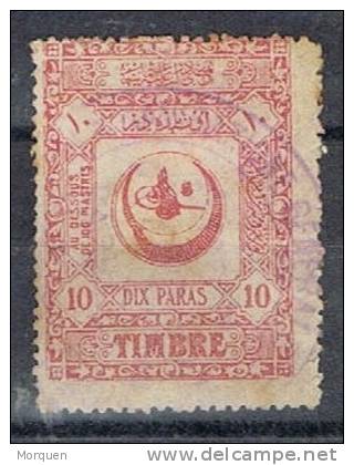 Sello Fiscal 10 Paras Rosa. Timbre TURQUIA º - Postage Due