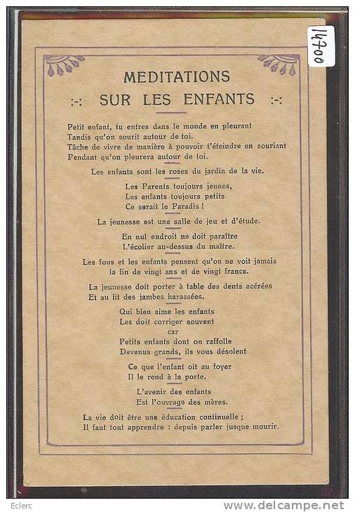 MEDITATIONS SUR LES ENFANTS - TB - Contes, Fables & Légendes